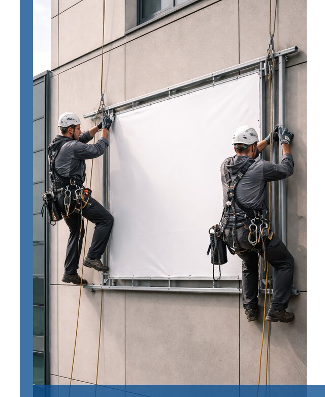 Монтаж наружной рекламной вывески в Назрани под ключ