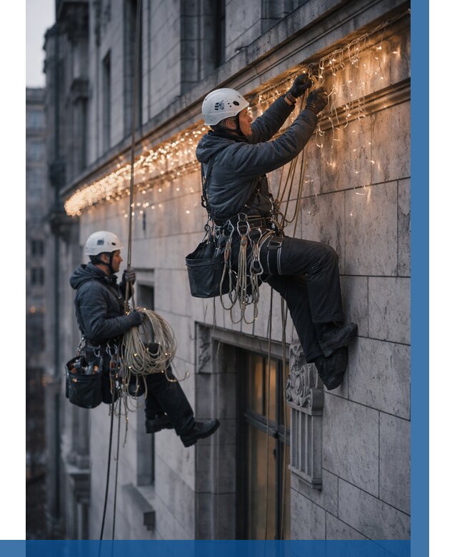 Монтаж новогодней иллюминации в Назрани от 8731 р. | ВЫСОТНИК-Нзр