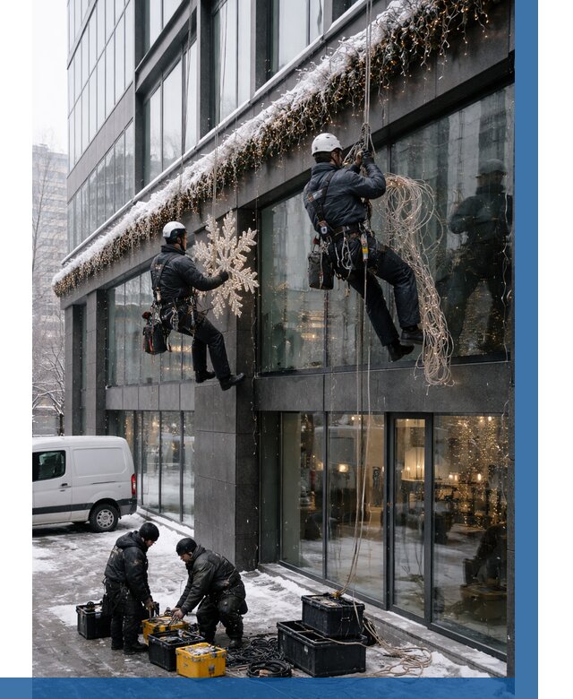 Демонтаж новогоднего оформления в Назрани от 5650 р. | ВЫСОТНИК-Нзр