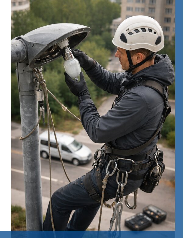 Замена ламп на высоте в Назрани от 2568 р. | ВЫСОТНИК-Нзр