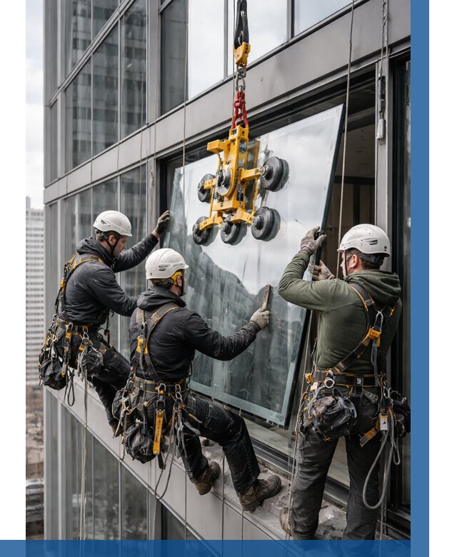 Фасадное остекление зданий под ключ в Назрани от 10272 р. | ВЫСОТНИК-Нзр