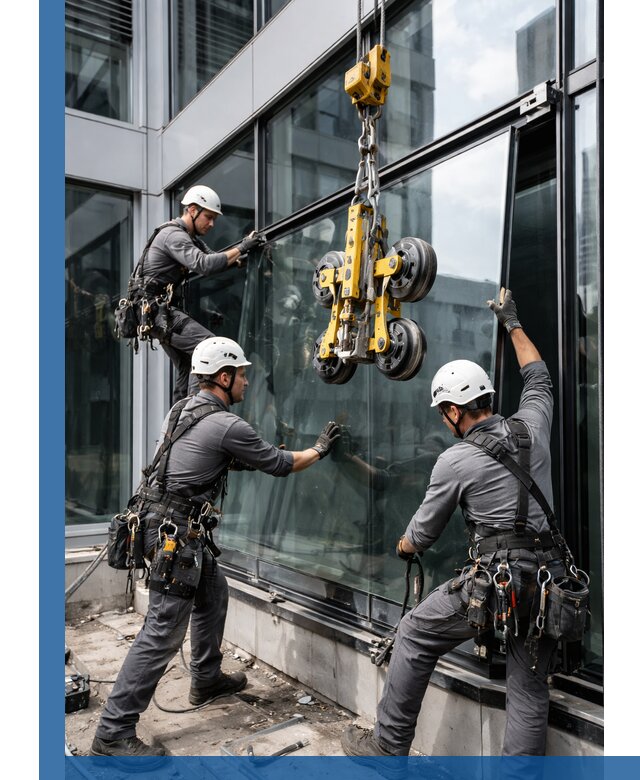 Структурное остекление фасадов в Назрани монтаж и обслуживание