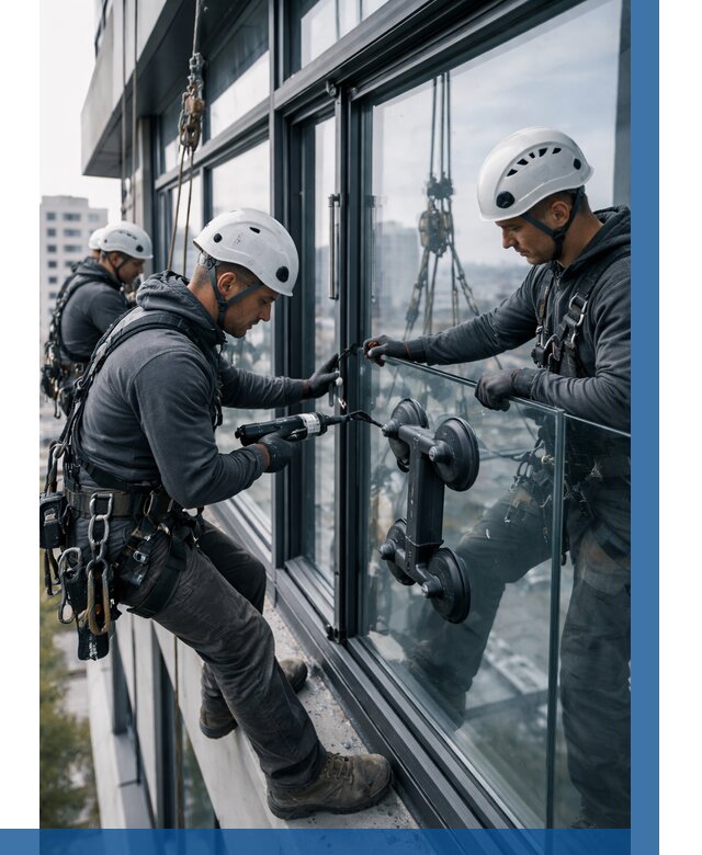 Витражное остекление зданий в Назрани от 3595 р. | ВЫСОТНИК-Нзр