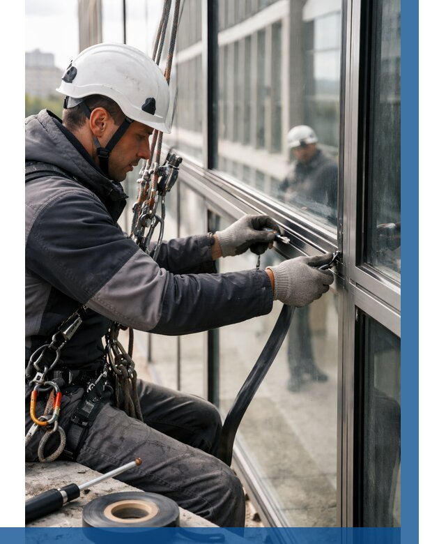 Ремонт витражных конструкций в Назрани от 3595 р. | ВЫСОТНИК-Нзр