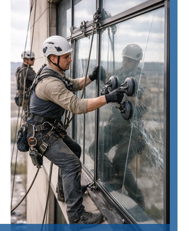 Замена стекла в витраже в Назрани под ключ от 8731 р. | ВЫСОТНИК-Нзр