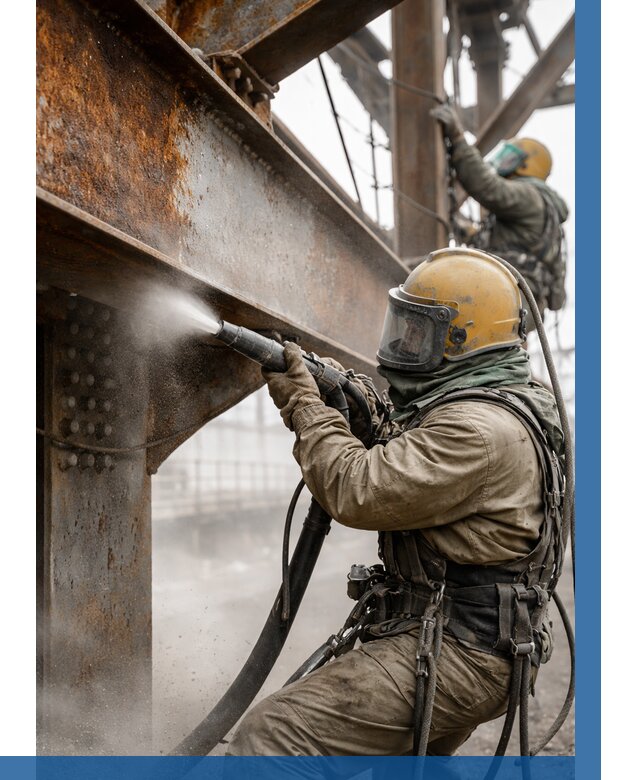 Пескоструйная очистка металлоконструкций в Назрани по 616 р. ВЫСОТНИК-Нзр