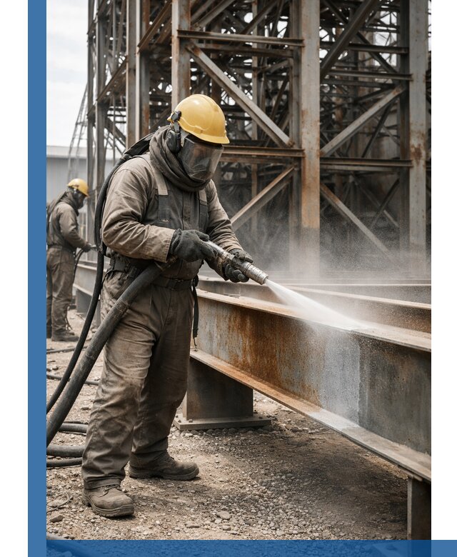 Пескоструйная очистка металлоконструкций в Назрани промышленная