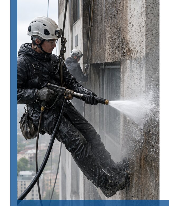 Гидроструйная очистка фасадов и конструкций в Назрани