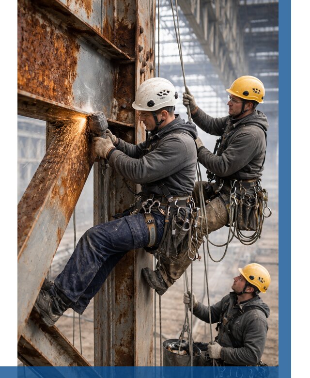 Зачистка металла от ржавчины в Назрани от 360 р. | ВЫСОТНИК-Нзр