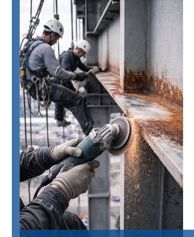 Зачистка металла от ржавчины и подготовка поверхностей в Назрани