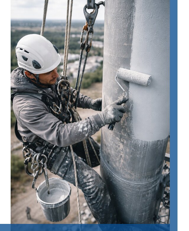 Покраска мачт связи под ключ в Назрани от 873 р. | ВЫСОТНИК-Нзр