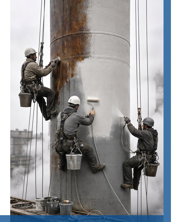 Покраска дымовых труб в Назрани от 8731 р. | ВЫСОТНИК-Нзр