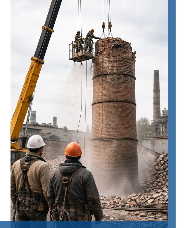 Демонтаж дымовой трубы в Назрани от 92448 р. | ВЫСОТНИК-Нзр, смета