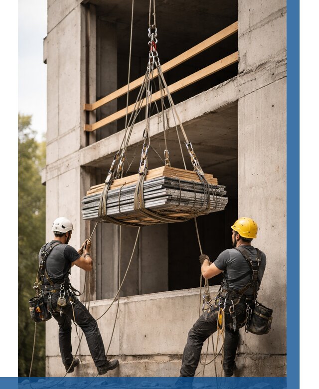 Подъем материала на этаж веревками в Назрани от 1541 р. | ВЫСОТНИК-Нзр