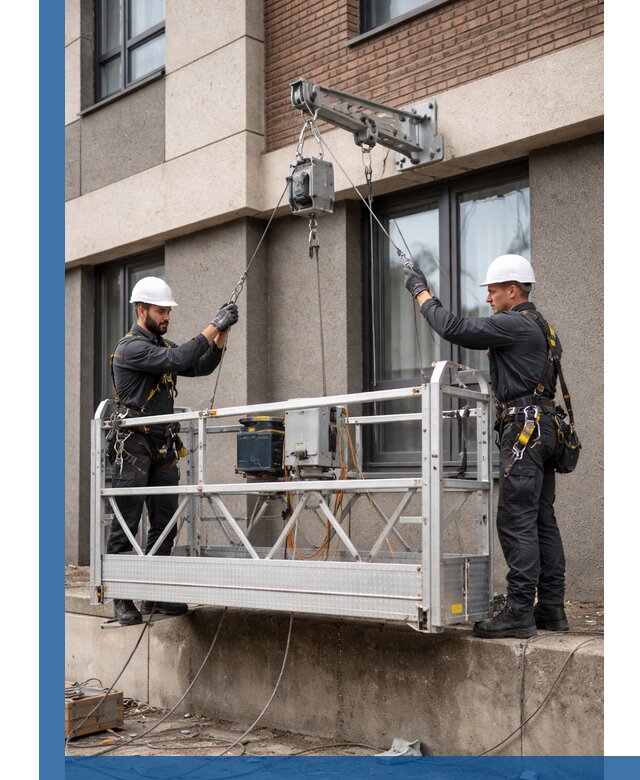 Монтаж и подъем фасадной люльки в Назрани с гарантией безопасности