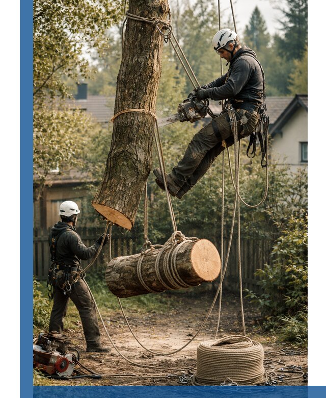 Валка деревьев частями в Назрани, безопасно и аккуратно