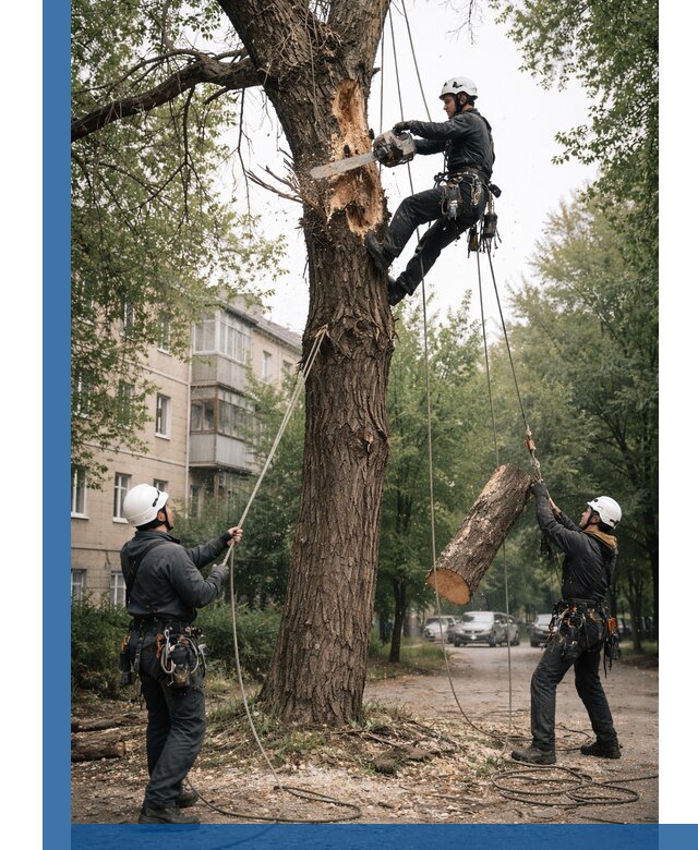 Срочное удаление аварийных деревьев в Назрани с гарантией безопасности