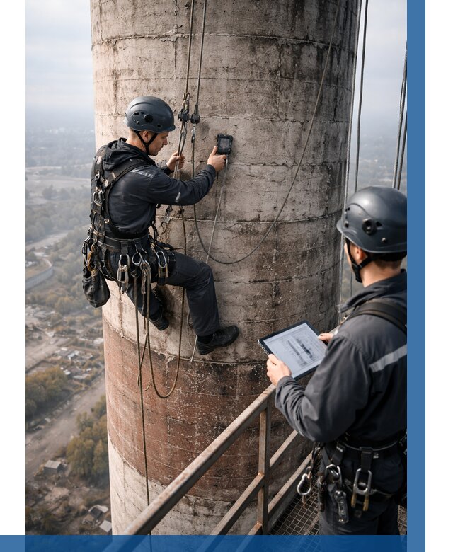 Обследование дымовой трубы в Назрани от 8218 р. | ВЫСОТНИК-Нзр