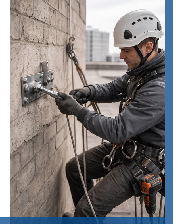 Установка анкерных точек в Назрани от 3595 р. | ВЫСОТНИК-Нзр