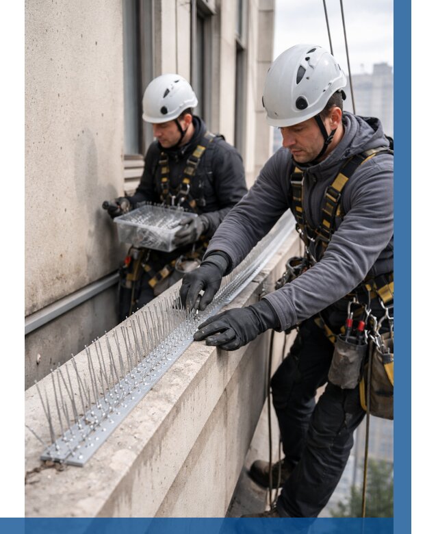 Установка шипов от птиц в Назрани от 873 р. | ВЫСОТНИК-Нзр